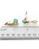 Emerald Cabochon and Diamond Accent Earrings